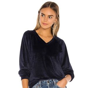 Bobi velour neck sweatshirt *see description